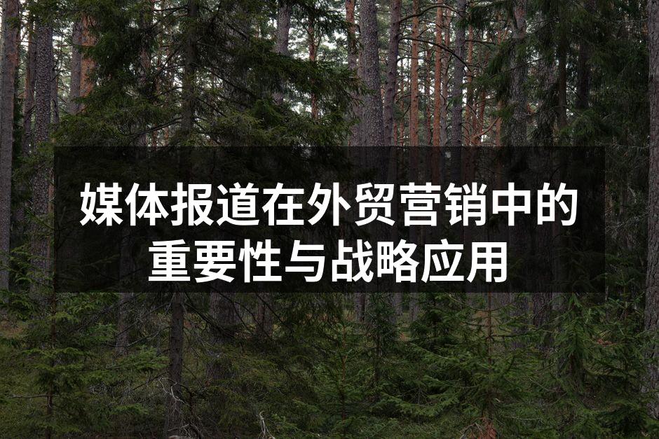 媒体报道在外贸营销中的重要性与战略应用